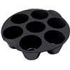 GeKLok Stampi per Muffin in Silicone per Friggitrice ad Aria, 18 cm/21 cm, 7 Cavità, Accessori Rotondi per Torte e Dolci