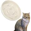 ACTOYS Ciotola Anti Ingozzamento per Gatto e Cane, Ciotola Ceramica per Gatto e Cane, Ciotole per Gatti e Cani, Ciotole Gatti Cani Anti Ingozzamento (Delfini bianchi)