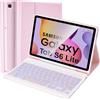Lively Life Custodia con Tastiera per Galaxy Tab S6 Lite 10.4 2020 (SM-P610/P615), 2022 (SM-P613/P619), Layout Italiano, Retroilluminata Staccabile e Custodia, Rosa