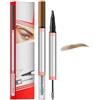 Dryxog Matita Sopracciglia, Penna Eyeliner 2 in 1 Matita Sopracciglia Waterproof, Durata 24 Ore Eyebrow Pencil Effetto Pelo per Crea Dallaspetto Naturale Senza Sforzo (Marrone chiaro)