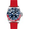 INVICTA Pro Diver Orologio da Uomo in acciaio inossidabile con movimento Quarzo - 43mm, Argento/Rosso/Blu