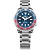 Invicta Pro Diver Orologio da Uomo in acciaio inossidabile con movimento Quarzo - 48mm, Argento/Rosso/Blu