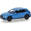 Herpa Modellino auto Audi Q5, turboblu, miniatura in scala 1:87, pezzo da collezione, Made in Germany, modello in plastica