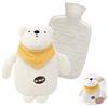 TMZELOA Borse Acqua Calda, Borsa Acqua Calda Peluche Borsa Dell'acqua Calda Borsa del Acqua Calda Boule per Calda Alleviare Il Schiena Collo e Spalle Boule Acqua Calda con Morbida Fodera in Peluche