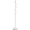 VERSA Malai Appendiabiti da Terra in Stile Minimalista, Attaccapanni da Terra per Ingresso, con 6 Ganci o Appendiabiti, Misure (A x L x l) 170 x 28 x 28 cm, Metallo, Colore Bianco