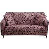 Surwin Copridivano Elasticizzato 1 2 3 4 Posti, Jacquard Stampa Elastico Universale Copridivani con Braccioli Fodera per Divano Antiscivolo Sofa Protettore (Rosso,3 posti - 190-230cm)