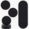 NLONLL 12 Pezzi Sottobicchieri Silicone Nero Rotondi Antiscivol e Isolati Sottobicchieri Silicone Set Sottobicchiere Protezione per Birra Bottiglie, Tazze da Tè, Tazza da Caffè (10cm)