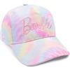 Barbie cap per Ragazze | Bambini Adolescenti Rosa Blu Tie Dye Ricamato Logo Snapback Cappello | Corona Morbida con Visiera