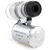 Aussel 60X Lente di ingrandimento tascabile per gioiellieri, regolabile, con rivelatore UV e fluorescenza a LED, colore bianco