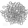 MZMing [300 Pezzi] Mini Vite Perno Occhio 15mm x 7mm Placcato Cromo Bulloni a Occhiello Accessori Fatti a Mano per Fai-da-te Creazione di Gioielli Legna Resina Charm Argilla Progetti Artigianali