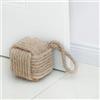 Marwood Fermaporta decorativo con nodo in corda, realizzato a mano con maniglia, da interno, zavorrato, in iuta, per porta e finestra, quadrato (12,7 x 12,7 cm, 2 kg)