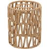 FESSOSKO Paralume Rattan, 1 Pezzi Design Boho, Paralume in Rattan Naturale Ø 12 cm, paralume per lampada a Sospensione, Schermo di Ricambio per Lampada a Cestello Sospesa, Lanterna, Lampada da Soffitto