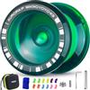 MAGICYOYO K3 Aurora-p, professionale JoJo con giro dito per bambini, Responsive and Not Responsive With 12 Strings and Accessory Set (Dark Green)