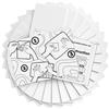 Hiwhy 32 Fogli Adesivi per Puzzle - Colla per Ricostruzioni Fino a 4 x 1000 Pezzi - Set Salvapuzzle e Adesivi per l'Esposizione Sheets