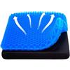 Braozaiw Morbido cuscino per seduta, a nido d'ape, doppio spessore, in gel, con fodera antiscivolo, cuscino rinfrescante per sedia, per casa, ufficio, auto, sedia a rotelle (47 x 44 cm)