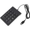 MARKELL Mini USB cablato tastierino numerico tastierino numerico 18 tastiera numerica per contabilità Teller computer portatile Android Notebook Tablet PC (nero)