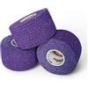 CrossCat CATGRIPS Tape CrossFit, 3 Rotoli XL 7m x 3,8cm, Nastro Adesivo Sportivo, Benda Elastica per Sollevamento Pesi, Protezione Dita e Pollici, Calisthenics, Powerlifting (Viola, 3 tapes x 38mm)
