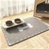 Mateju Tappetino Cibo Cane, Impronte di Cane Tappetino Ciotola per Cani e Gatti, Lettiera Gatto Antiscivolo per l'alimentazione degli Animali Domestici (D Grigio Chiaro,60x90cm)