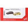 Herpa Kit di montaggio MiniKits Renault Clio 16V, Jaune/Rouge Etrusque, miniatura in scala 1:87, pezzo da collezione, kit di modellismo, plastica