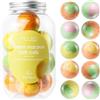 DEARBAG Bombe da Bagno Regalo per Bambini Bambina, 10Pcs Oli Essenziali Naturali Sale da Bagno, Bath Bomb Effervescente Trattamento Spa Fragrante, Set Bombe da Bagno Regalo Natale Compleanno (Giallo)