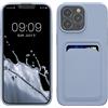 kwmobile Custodia Compatibile con iPhone 15 Pro Max Cover - Back Case Cellulare con Slot Porta Carte - Morbida in Silicone TPU lavanda