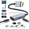 Guermok AR Glasses Adattatore da HDMI a USB-C, convertitore 4K@60Hz Play and Charge XR con DC 5V, per XREAL One/Air 2 Pro/RayNeo/Rokid, Steam, Switch2/1, PS 5/4, monitor portatili (Sliver)