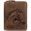 Greenburry Vintage Sternzeichen Portafoglio in pelle 10 cm, Horse, taglia unica, vintage, Cavallo, Taille unique, Vintage