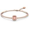 Swarovski Millenia Bracciale Rigido, Placcato in Tonalità Oro Rosa con Brillanti Cristalli Bianchi e Cristallo Rosa Ottagonale, Collezione III, Rosa