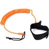 FLOWERUN Leash da Surf 5mm per SUP e Tavola da Surf, Neoprene Antiscivolo, Resistente all'Acqua Salata, Accessorio da Surf per Uomo Donna Bambini (Nero)