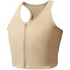 Wonababi Binder petto per Transgender, Binder Trans con cerniera mezza lunghezza confortevole canotta piatta per ginecomastia camicie di compressione Cosplay FTM Binder Bra