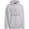 Adidas College Hoody Felpa con Cappuccio, Light Grey Heat, M Uomo