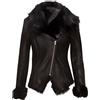 Infinity Leather Giacca da Donna in Pelle Merino da Aviatore in Pelle di Montone da Motociclista