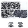MABAHON 80 set di viti Chicago,M5×4mm kit di viti Chicago Phillips,Rivetti a Vite Filettati Vite Rivetti in Metallo per DIY Lavori e Pelle Zaino Cintura - Nero