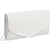 VALICLUD Pochette da donna con strass per donna e da sera, per feste di nozze, bianco, 35 EU