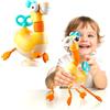 morkka Giocattoli Montessori Corda Silicone,Ventosa Giochi Sensoriali per Neonati, Giocattoli da Viaggio per Bambini 1 Anno, Regalo Bimbo Neonato 6-12 Mesi 1 2 3 Anno, Viaggio Abilità Motorie Fini