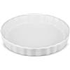 LONTOM Pirofila bianca da 18 cm, in ceramica, per torte, quiche, pizza, pasta, pasticceria