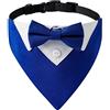 DONGKER Bandana Smoking per Cani, Collare Formale Regolabile per Animali con Anello a D, Collari Formali per Cane Gatti di Taglia Piccola Media Grande per Natale Feste Cosplay Matrimoni Compleanno