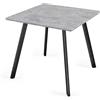 URBNLIVING Tavolo quadrato a 4 posti, 80 x 80 cm, piano con finitura in legno, gambe in metallo, altezza 75 cm, mobile da pranzo moderno compatto per cucina o piccoli spazi