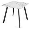 URBNLIVING Tavolo quadrato a 4 posti, 80 x 80 cm, piano con finitura in legno, gambe in metallo, altezza 75 cm, mobile da pranzo moderno compatto per cucina o piccoli spazi
