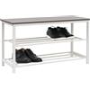 DuneDesign Panca Scarpiera da Ingresso - 80x30x45 Organizer Porta Scarpe con Seduta - Cassapanca Scarpe Salvaspazio - Portascarpe con Panchetta Legno - Poggiascarpe per Corridoio Camera da Letto Bagno