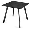 URBNLIVING Tavolo quadrato a 4 posti, 80 x 80 cm, piano con finitura in legno, gambe in metallo, altezza 75 cm, mobile da pranzo moderno compatto per cucina o piccoli spazi