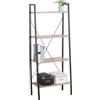 Libreria industriale legno e metallo con 4 ripiani, 60x32,5x148 cm