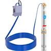 hillvert Pompa sommersa per pozzo - 95 mm / 3,75'' - 3000 l/h - 550 W - cavo 20 m / prevalenza 85 m - Acciaio inox HT-ROBSON-SP550-80 - Per uso professionale