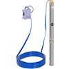 MSW Pompa sommersa per pozzo - 70 mm / 2,75'' - 3800 l/h - 550 W - cavo 20 m / prevalenza 55 m - Acciaio inox MSW-SPP32-055 - Per uso professionale