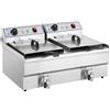 Royal Catering Friggitrice elettrica - 2 x 16 litri - 400 V RCSF 16DTH