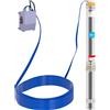 hillvert Pompa sommersa per pozzo - 95 mm / 3,75'' - 6000 l/h - 1100 W - cavo 20 m / prevalenza 102 m - Acciaio inox HT-ROBSON-SP1100-101 - Per uso professionale