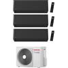 Toshiba CONDIZIONATORE TOSHIBA TRIAL SPLIT SHORAI EDGE BLACK 7000+9000+18000 BTU WIFI INVERTER RAS-3M26G3AVG-E A+++