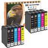 D&C 10x Cartucce d'inchiostro Compatibili per Epson 16 16XL per Epson Workforce WF-2630 WF-2760 WF-2540 WF-2530 WF-2520 WF-2510 WF-2010 WF-2650 WF-2660 WF-2750 (4 Nero,2 Ciano,2 Magenta,2 Giallo)