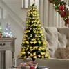 BAKAJI Albero di natale Luminoso 90 cm con Luci LED Fibra Ottica Bianco Caldo