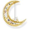 THOMAS SABO X0283-959-7 - Spilla da donna a mezzaluna, in argento sterling 925 con finiture in oro giallo, dimensioni: 33 x 9 mm, H: ca. 33mm / B: ca. 9mm, Argento sterling, Zirconia cubica